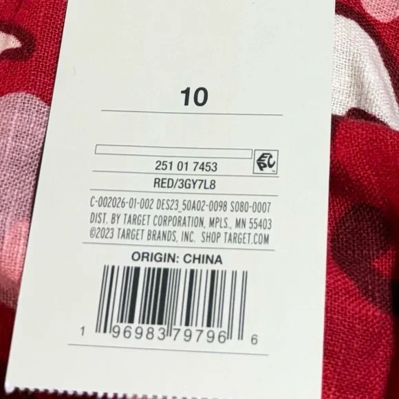 Rhode Zinnia Floral Red Bell Sleeve Midi Ruffle Dress NWT - Picture 13 of 16